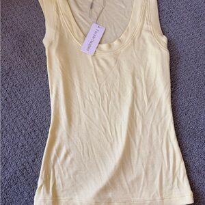 NWT Favorite Daughter The Ribbed Tank Limeade